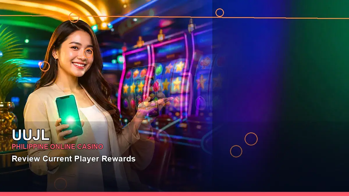 UUJL Philippines casino guide with left close-up casino cashback rewards and an adult Filipina casino host
