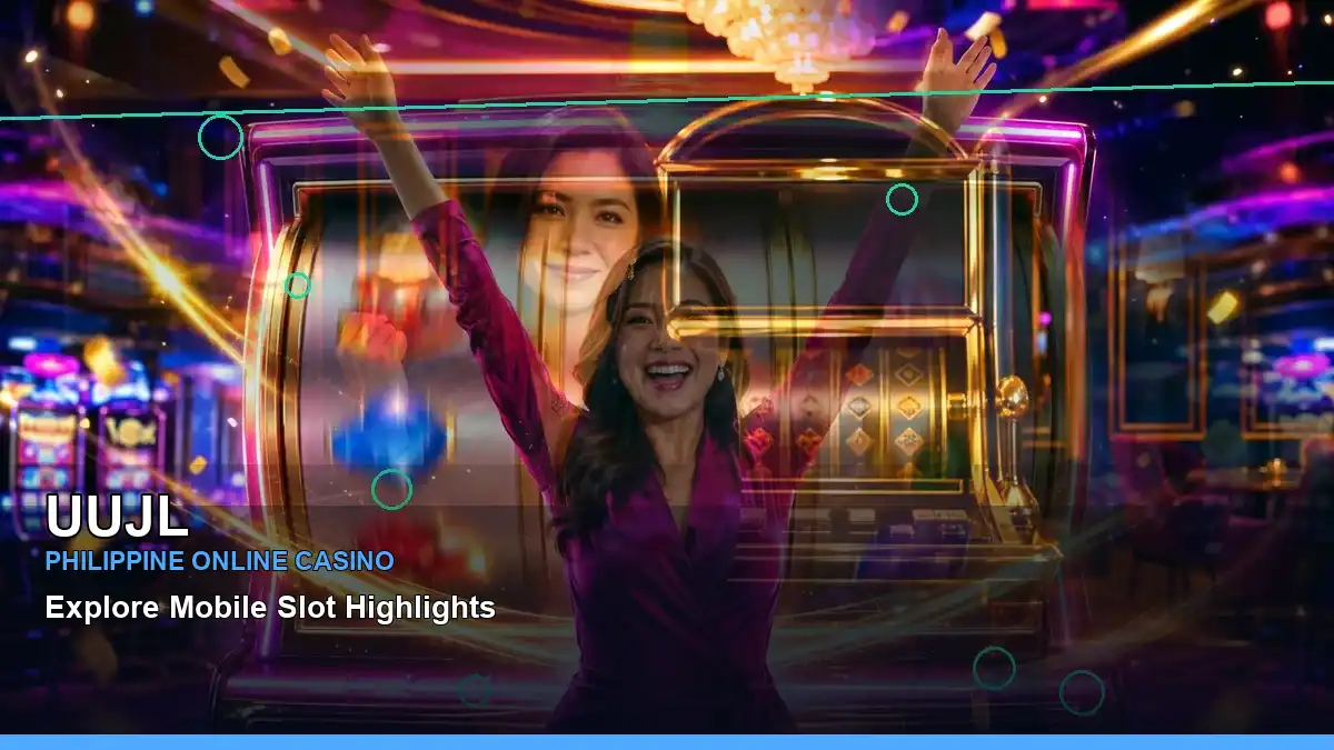 UUJL play phone mobile casino games featuring an adult Filipina casino host with a centered composition